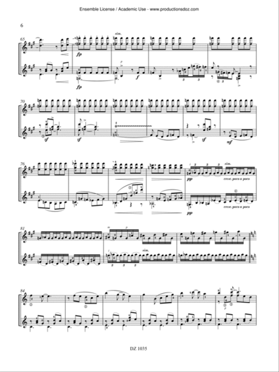 Le Cirque Classical Guitar scores gallery preview page 6