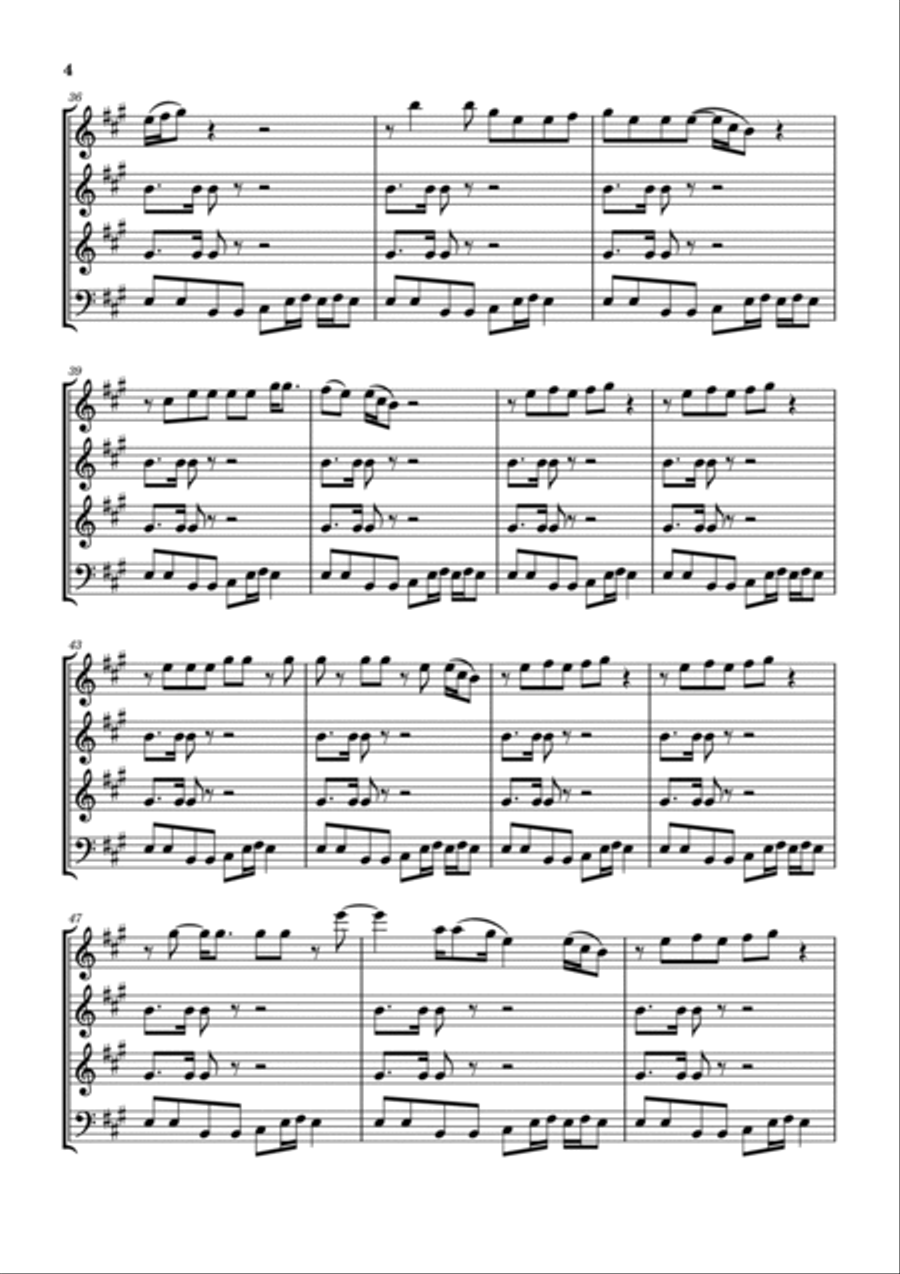 Them Changes Woodwind Quartet scores gallery preview page 5
