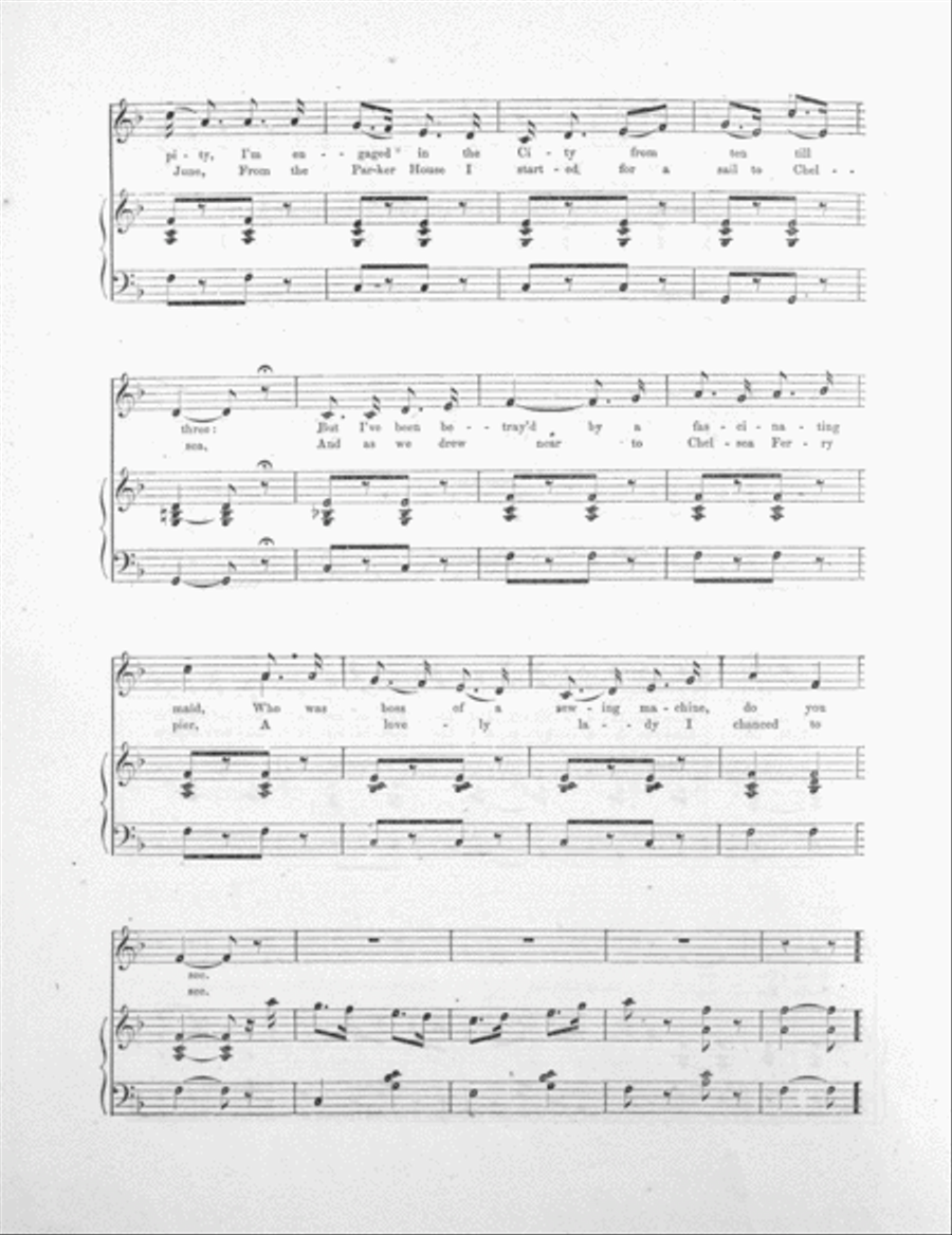 Isabella and Her Gingham Umbrella. Billy Morris' Songs Voice scores gallery preview page 3
