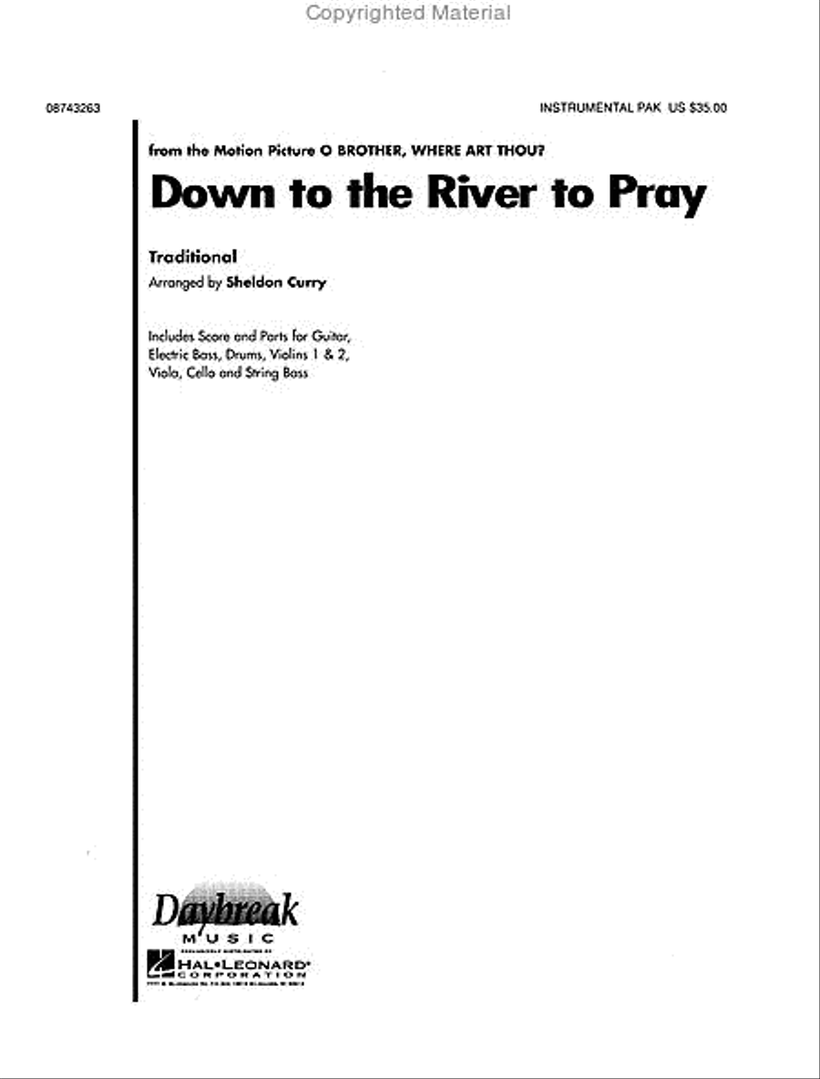 Down to the River to Pray - Instrumental Pak Choir scores gallery preview page 2