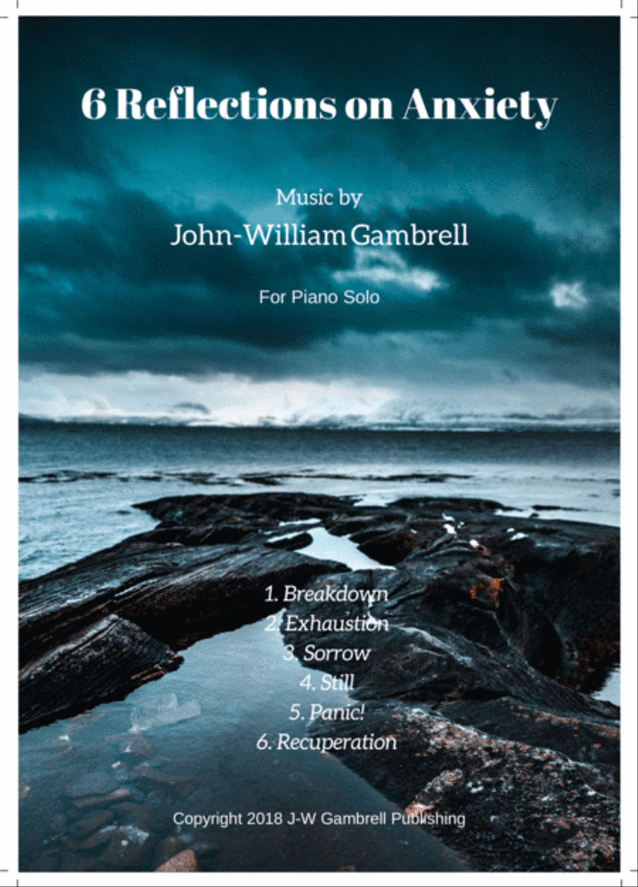 6 Reflections on Anxiety Piano Solo scores gallery preview page 1