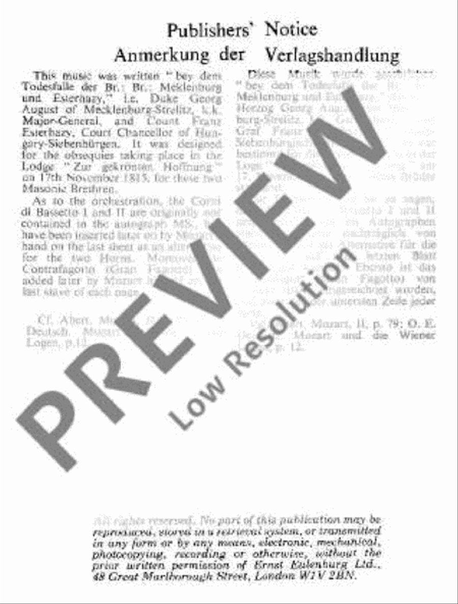 Masonic Funeral Music Orchestra scores gallery preview page 3