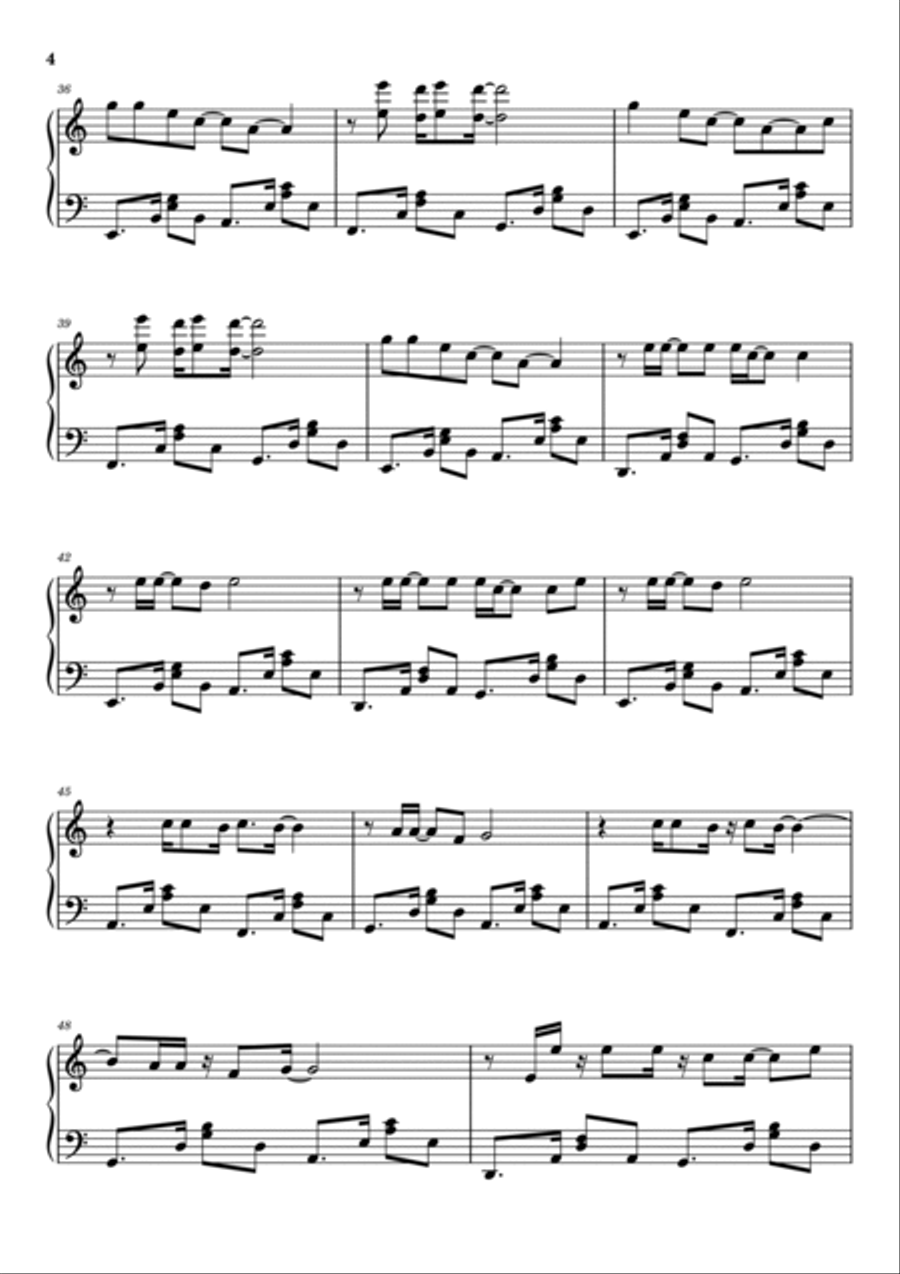 Domino Dancing Piano Solo scores gallery preview page 4