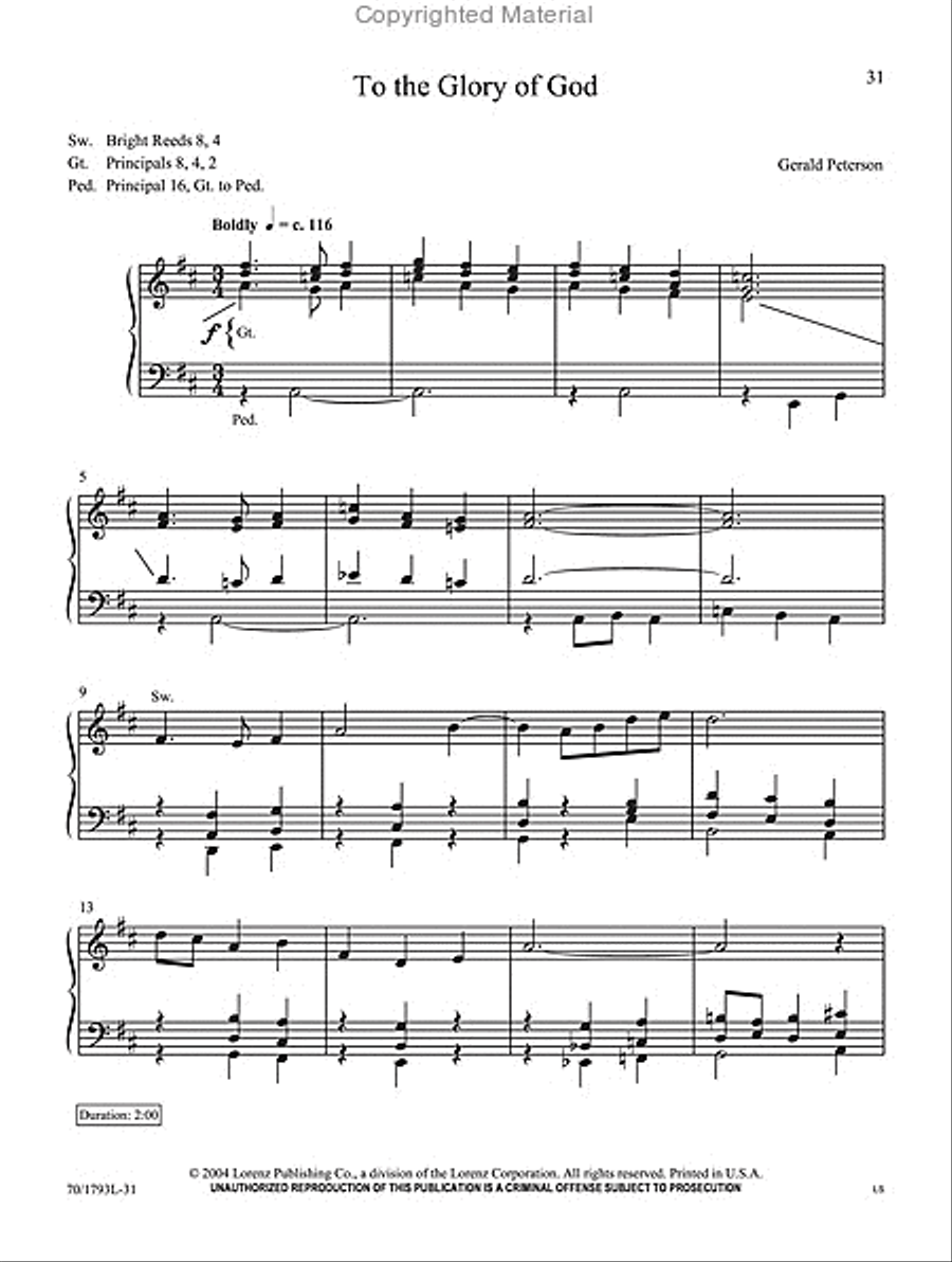Go Forth in Faith Organ Solo scores gallery preview page 4