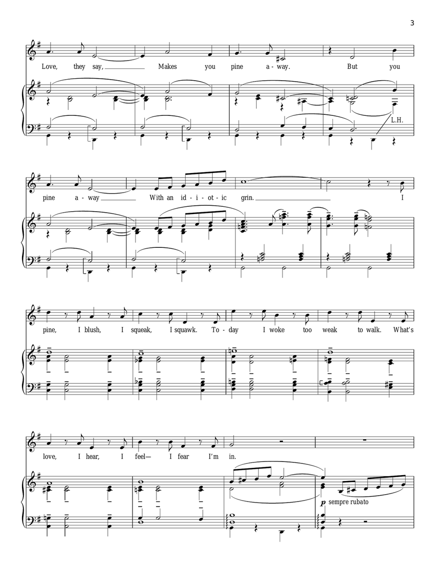 Love, I Hear Piano, Vocal scores gallery preview page 3