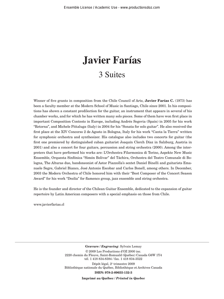 3 Suites 3 Suites Classical Guitar scores gallery preview page 1