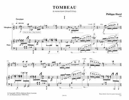 Tombeau - In Memoriam Gerard Grisey