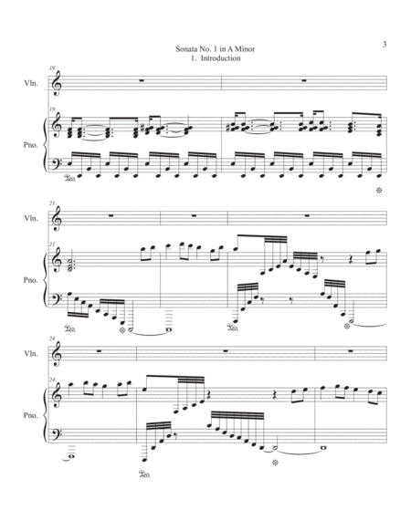 Sonata No. 1 in A Minor for Piano and Violin "Russiana" image number null