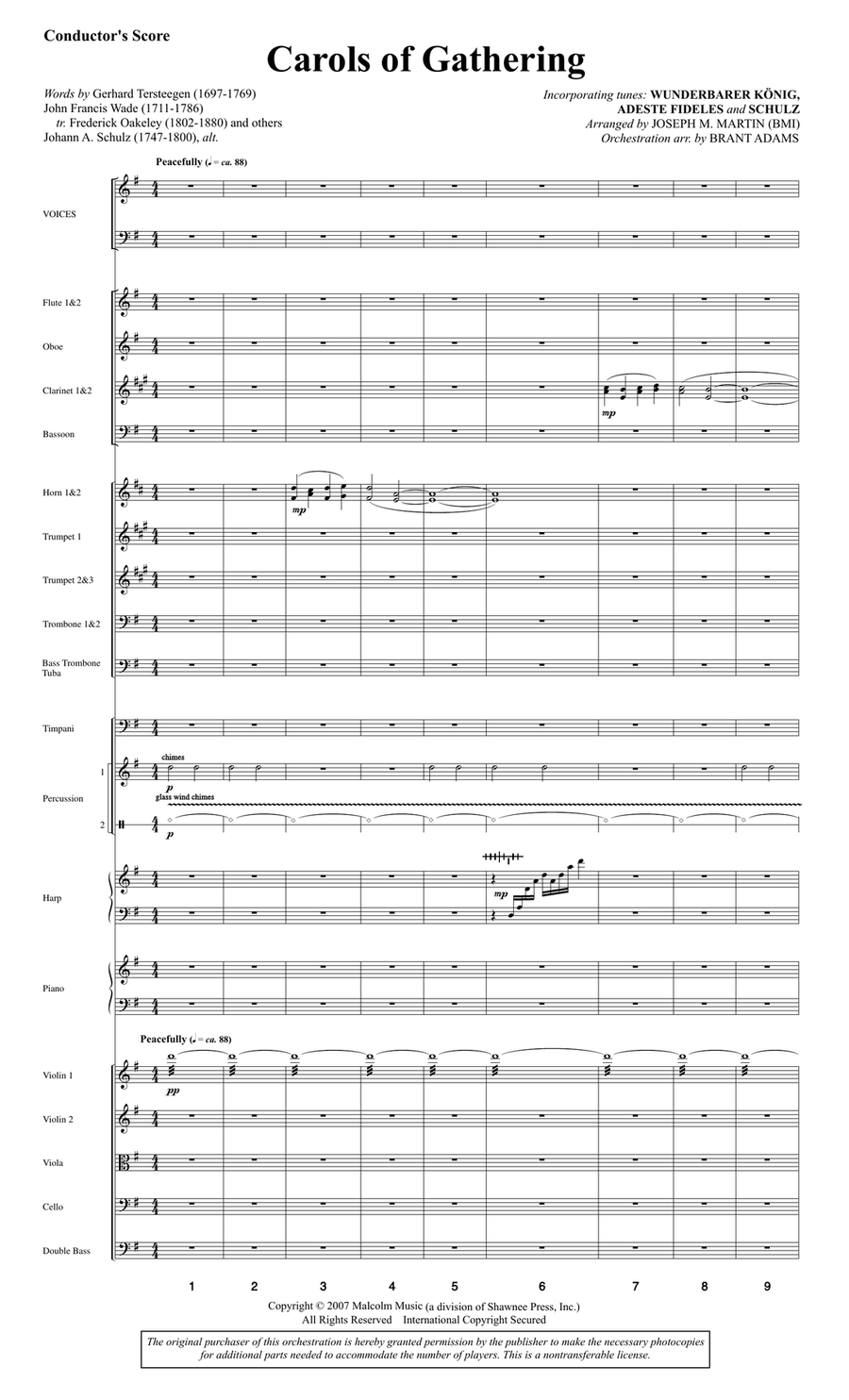 Carols Of Gathering (from Season Of Wonders) - Score