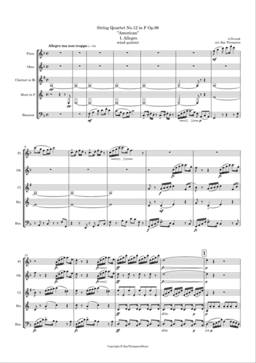 Dvorak: String Quartet No.12 in F Op.96 