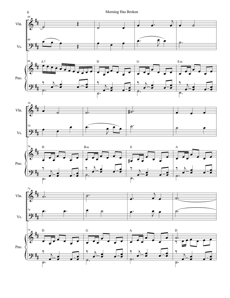 Morning Has Broken Morning Has Broken Piano Trio scores gallery preview page 6