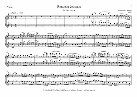 Rondeau écossais for 4-hands piano