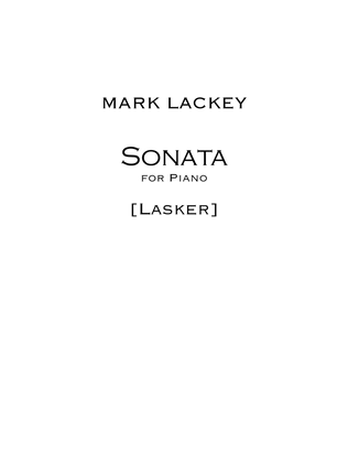 Sonata for Piano: Lasker