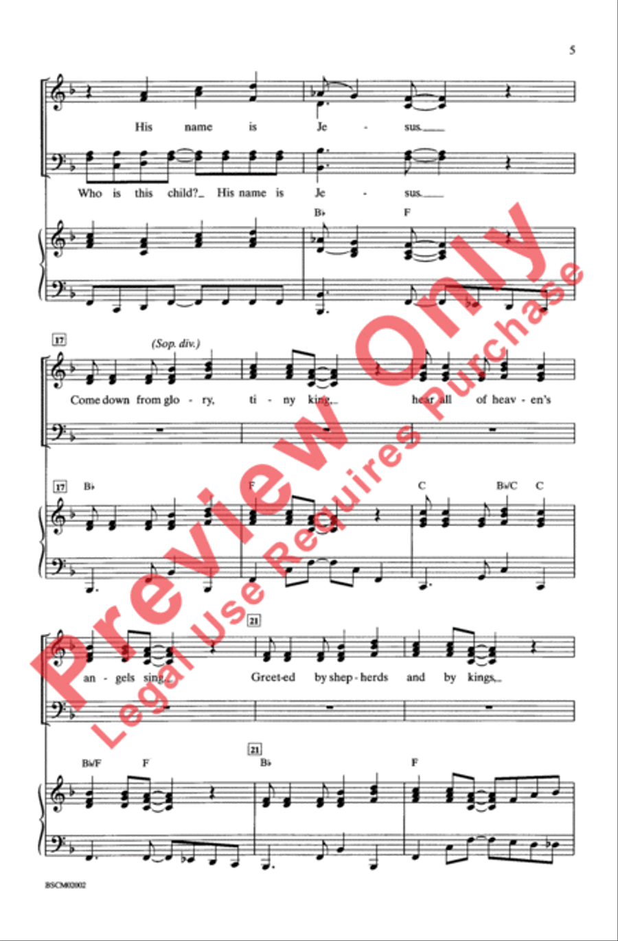 Who Is This Tiny King? 4-Part scores gallery preview page 4