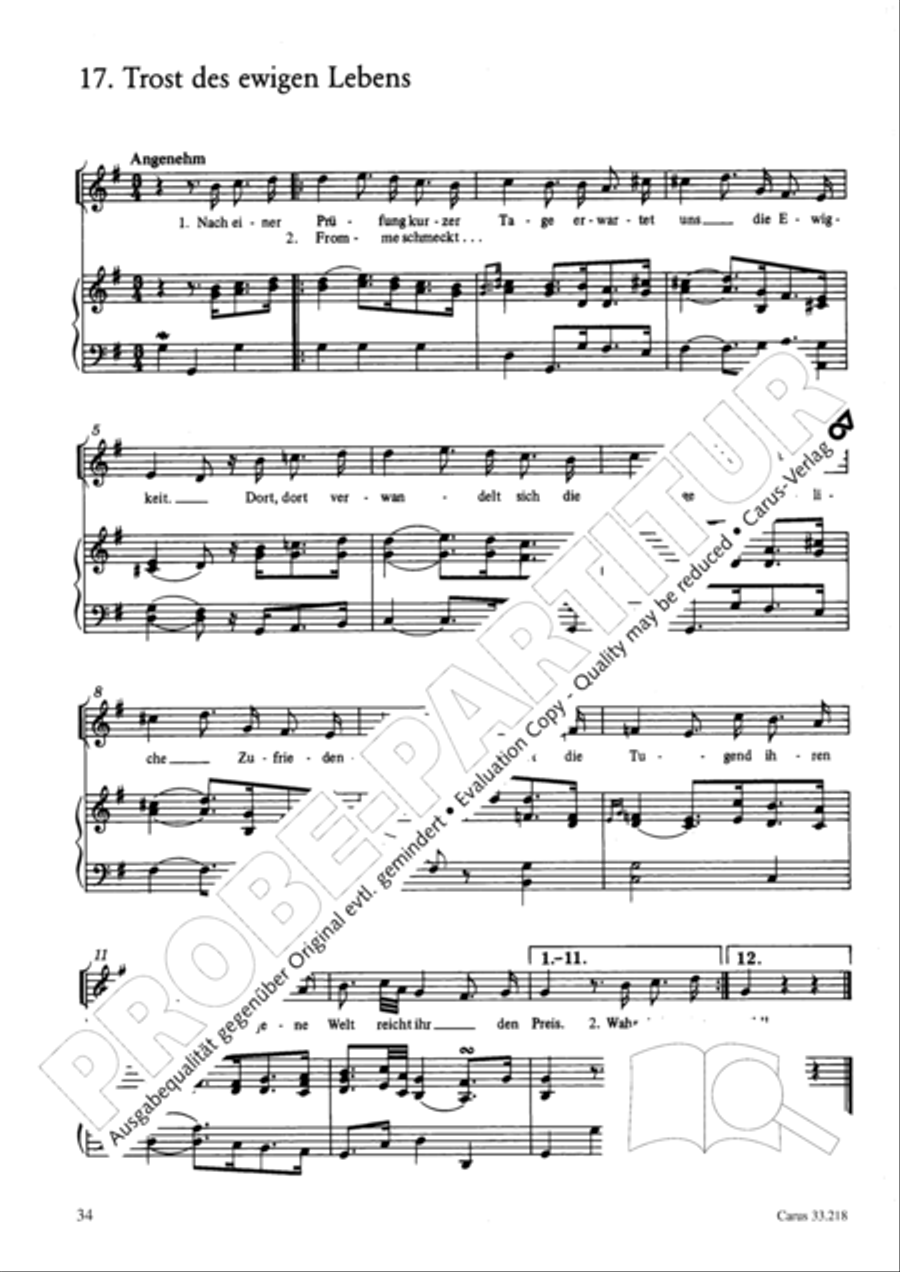 Geistliche Oden und Lieder (Gellert) Collection / Songbook scores gallery preview page 29