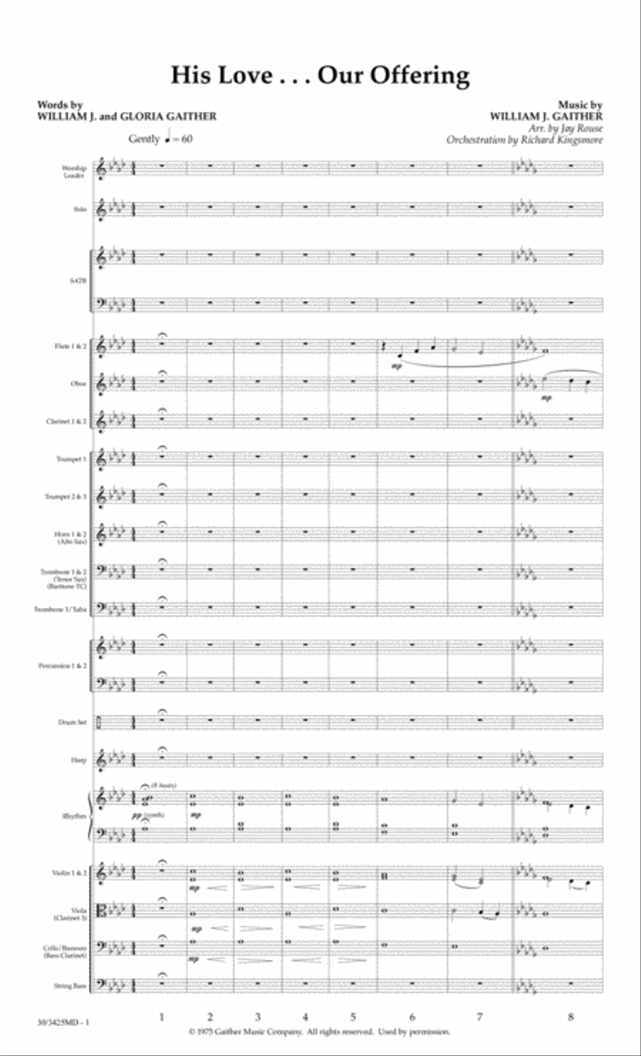 His Love...Our Offering - Orchestral Score and Parts Choir scores gallery preview page 4
