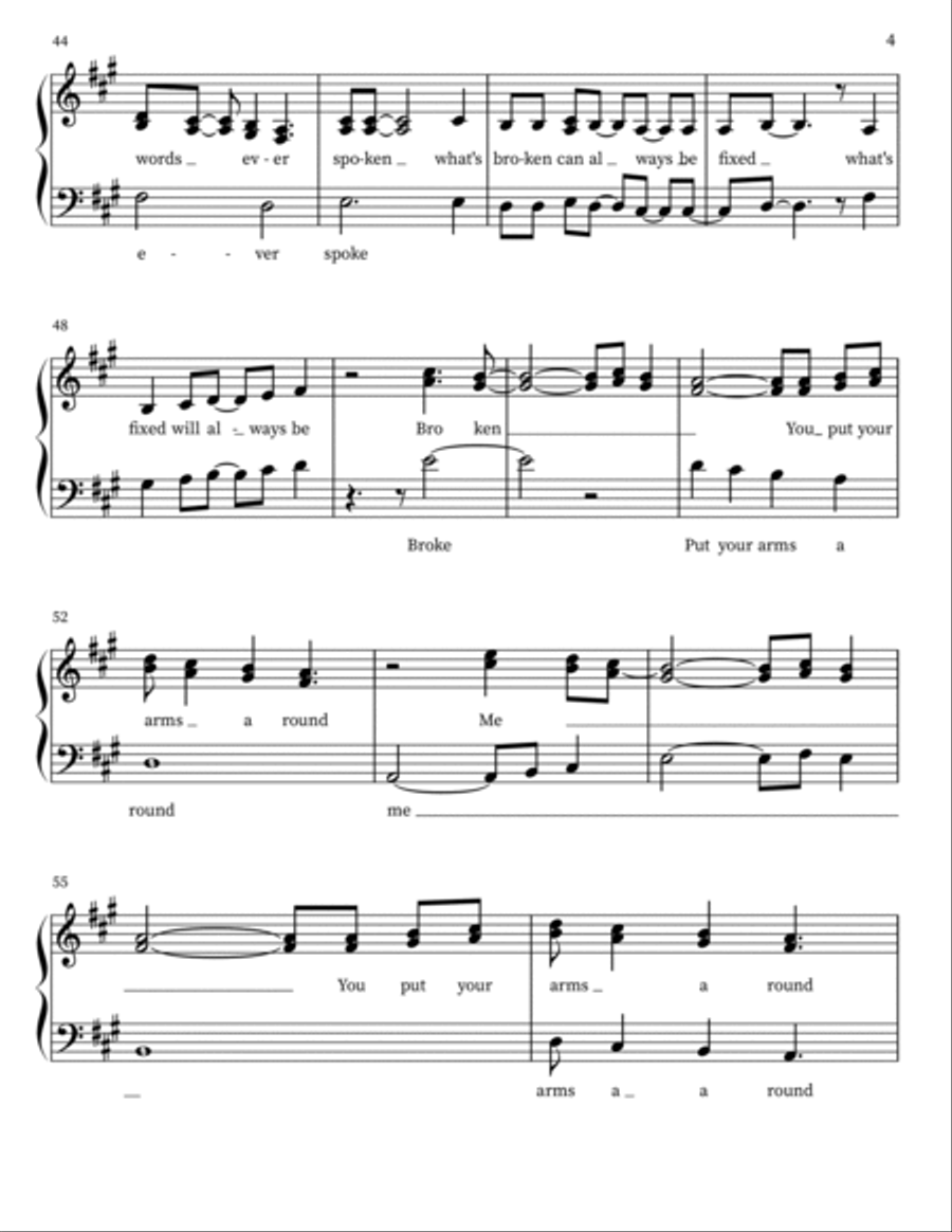 Your Arms Around Me Your Arms Around Me 4-Part scores gallery preview page 4