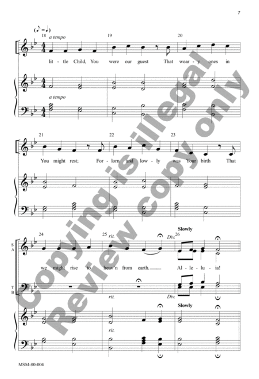 Magnificat All Praise to You, Eternal God 4-Part scores gallery preview page 6