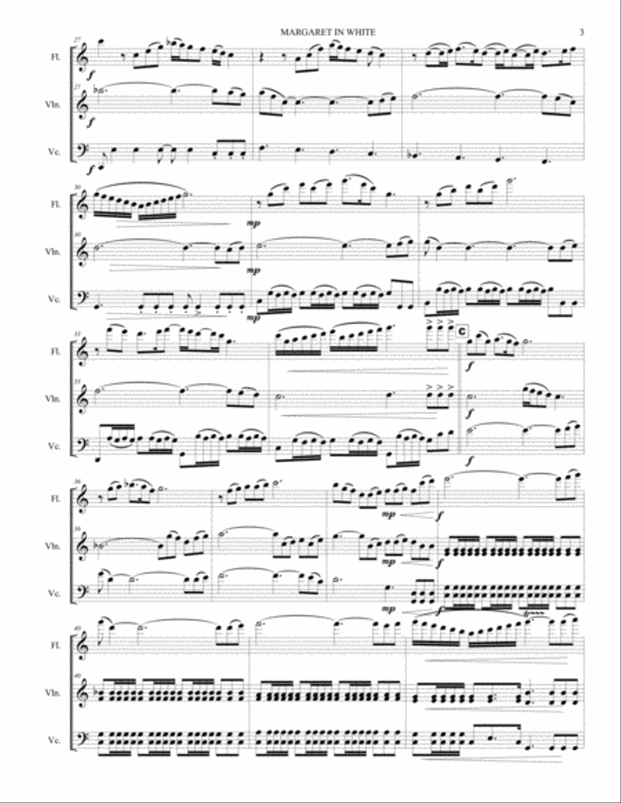 Margaret in White - trio Small Ensemble scores gallery preview page 4