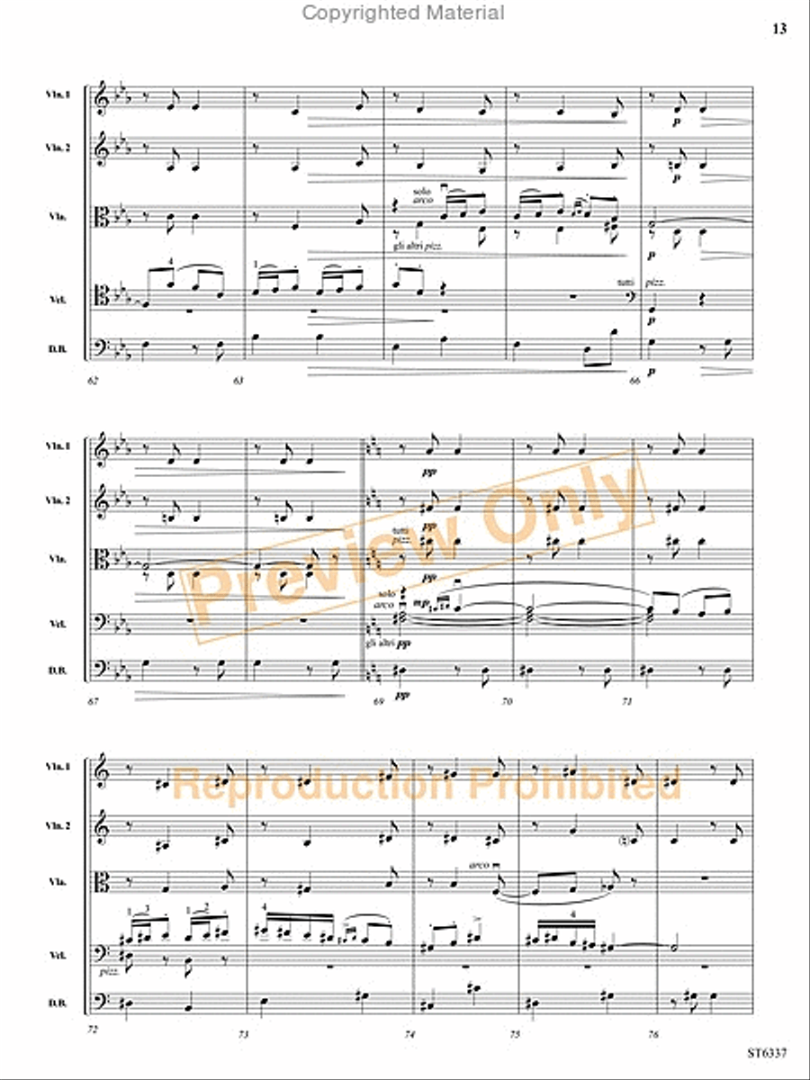 Menuet and Rigaudon String Orchestra scores gallery preview page 14