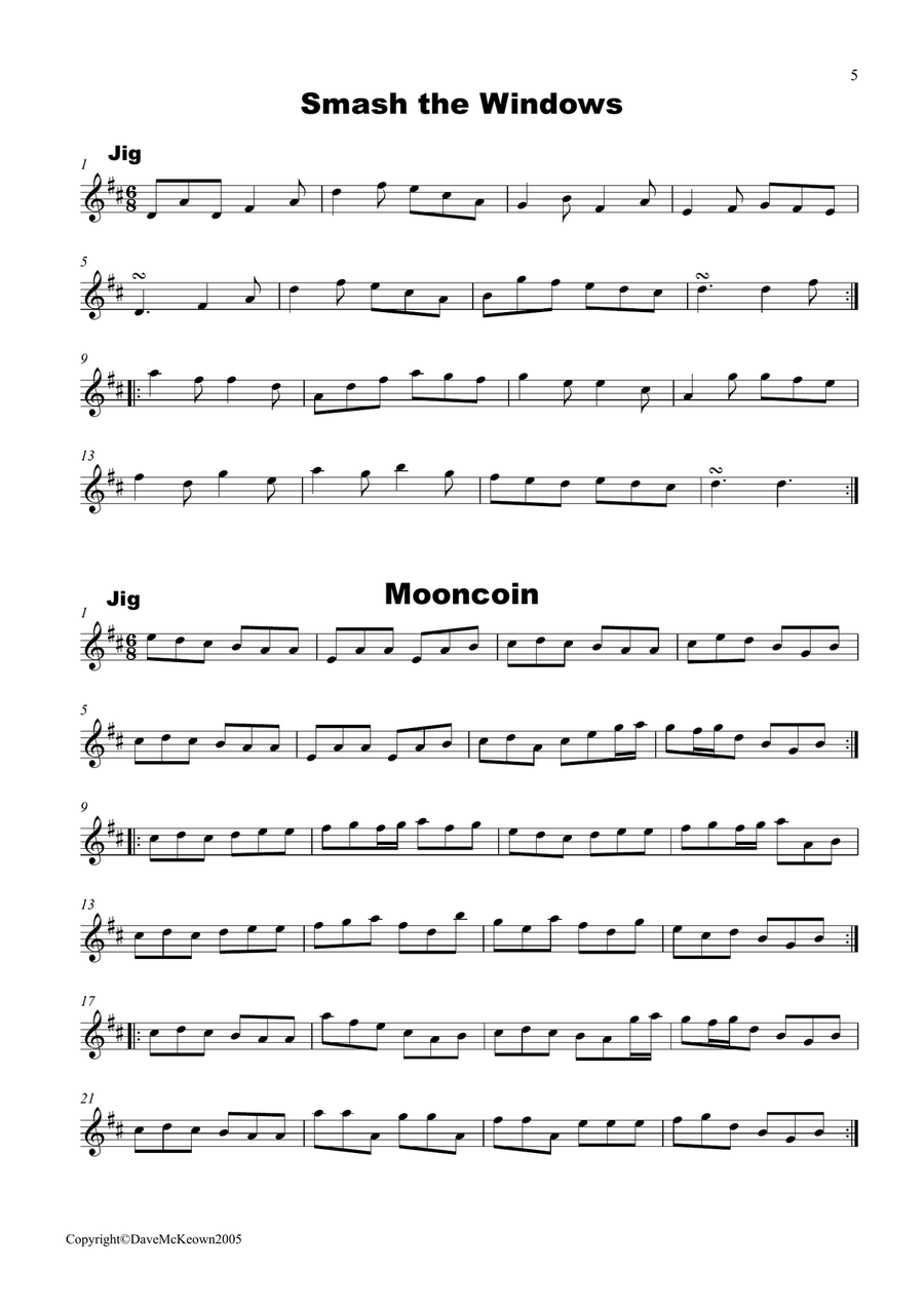 Irish Dance Music Vol.2 for Flute; 50 Jigs, Reels, Hornpipes and more.... Flute Solo scores gallery preview page 5