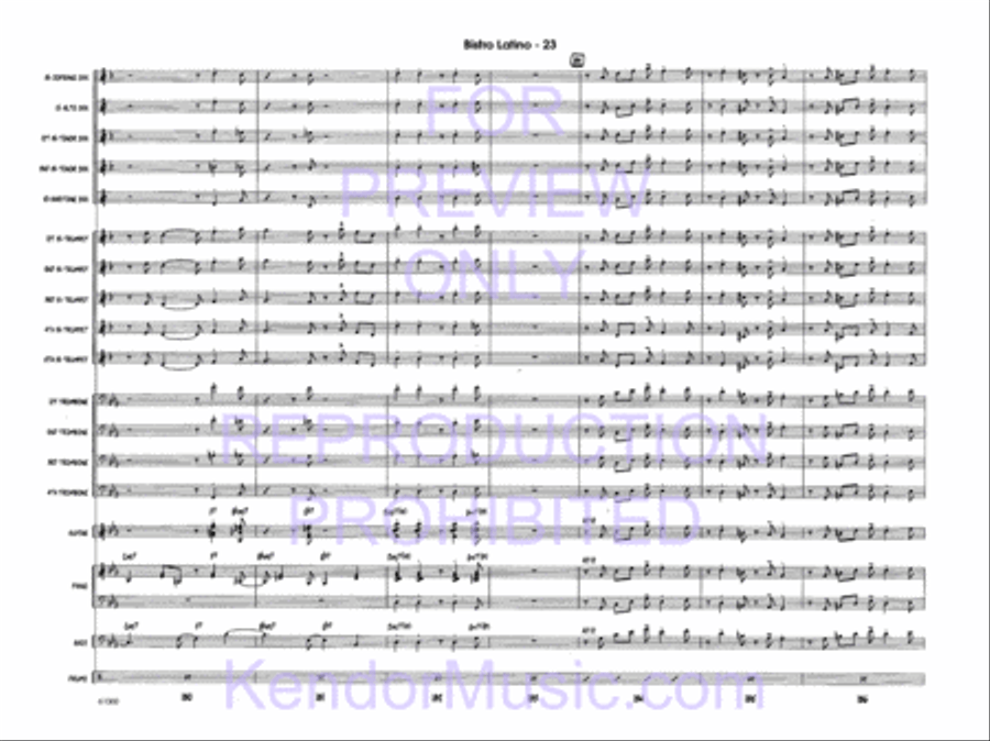 Bistro Latino Jazz Ensemble scores gallery preview page 25