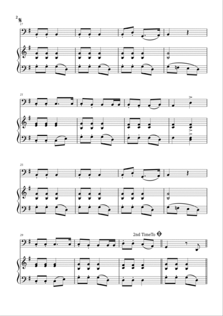 Jingle Bells Piano scores gallery preview page 2