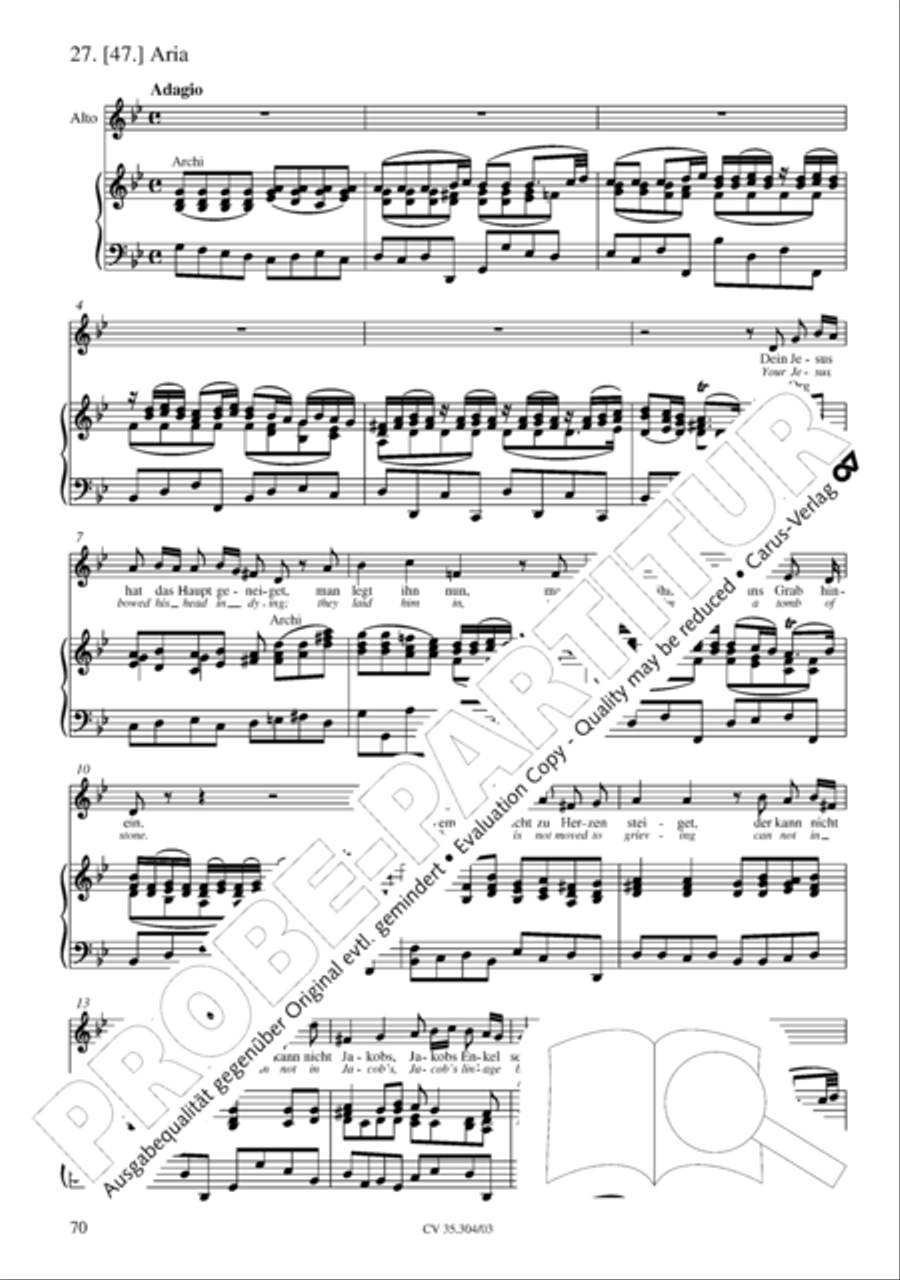 St. Mark Passion (Markus-Passion) 4-Part scores gallery preview page 71