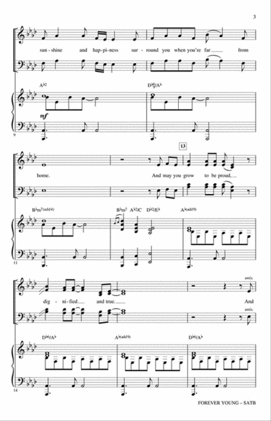 Forever Young 4-Part scores gallery preview page 3