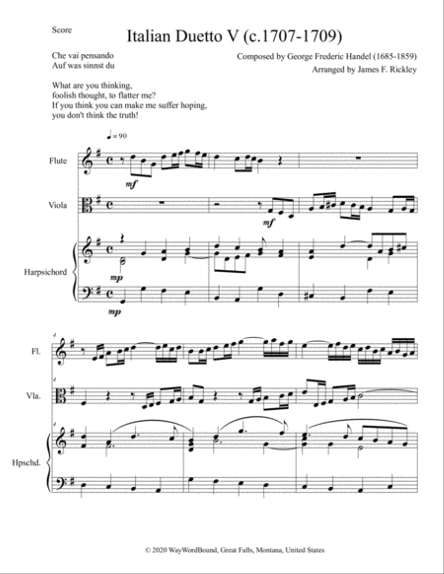 Italian Duetto 5 Italian Duetto 5 Small Ensemble scores gallery preview page 1