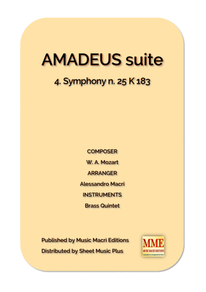 AMADEUS suite - 4. Symphony n. 25 K 183 image number null