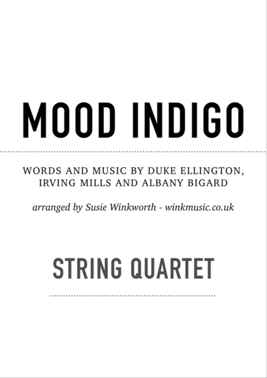 Mood Indigo String Quartet scores gallery preview page 1