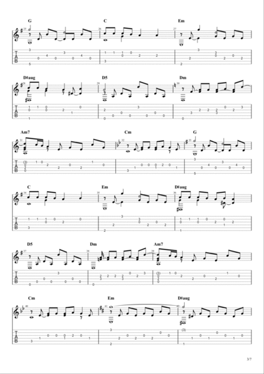 Life On Mars Electric Guitar scores gallery preview page 3