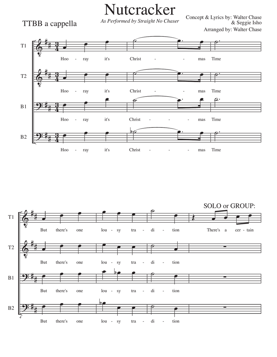 Nutcracker (as performed by Straight No Chaser) - TTBB TTBB scores gallery preview page 2