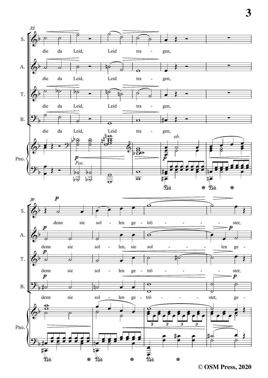 Brahms-Ein deutsches Requiem(A German Requiem),Op.45 No.1,for Voices,Mixed Chorus&Piano Choir scores gallery preview page 5