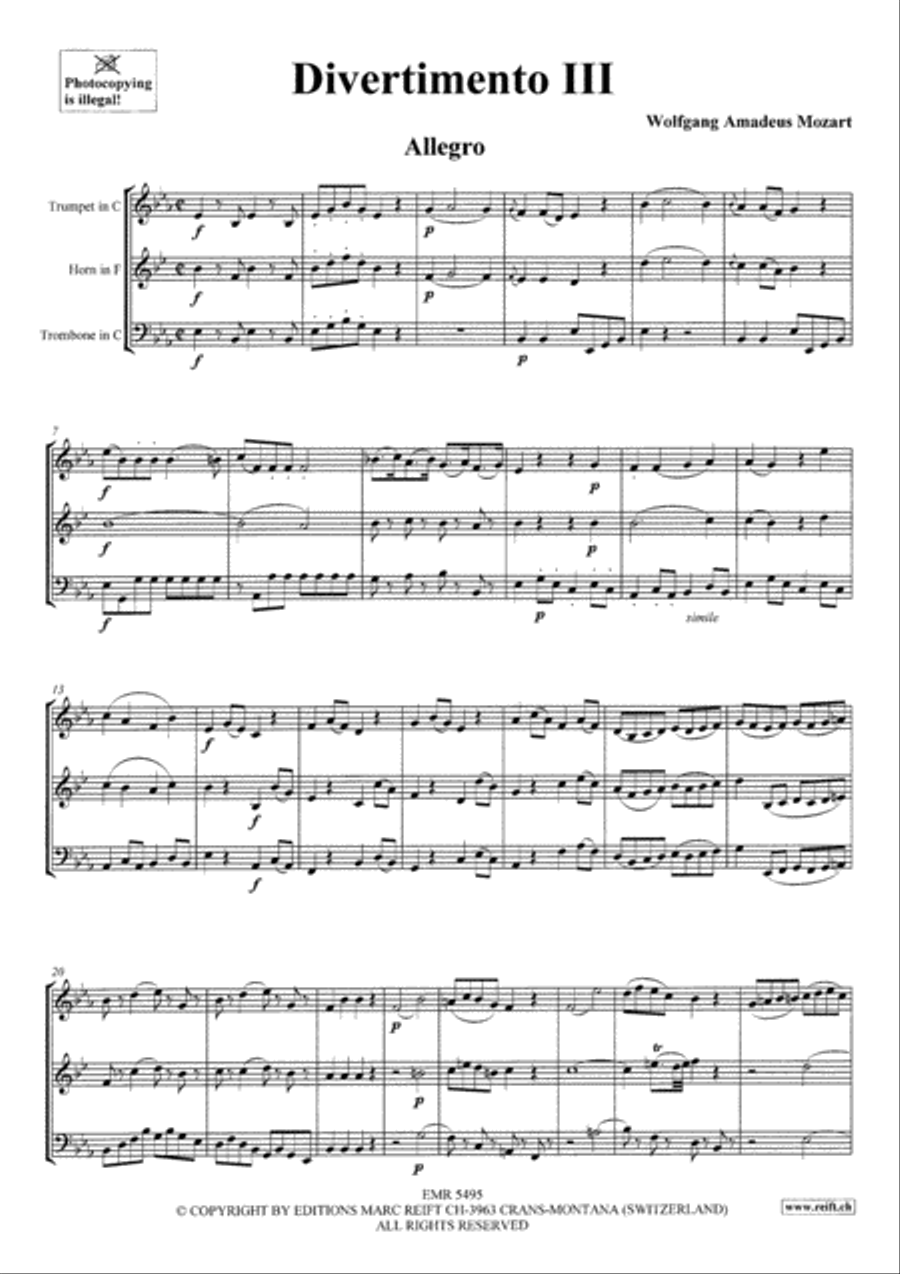 Divertimento III Divertimento III Cornet scores gallery preview page 3