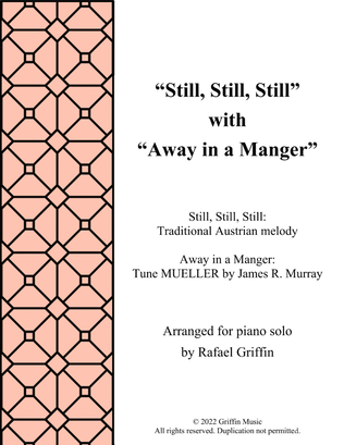 Book cover for Lullaby carol medley: "Still, Still, Still" with "Away in a Manger"