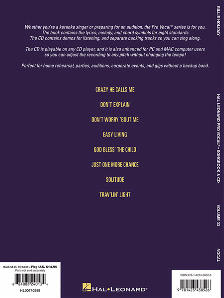 Billie Holiday Billie Holiday Voice scores gallery preview page 2