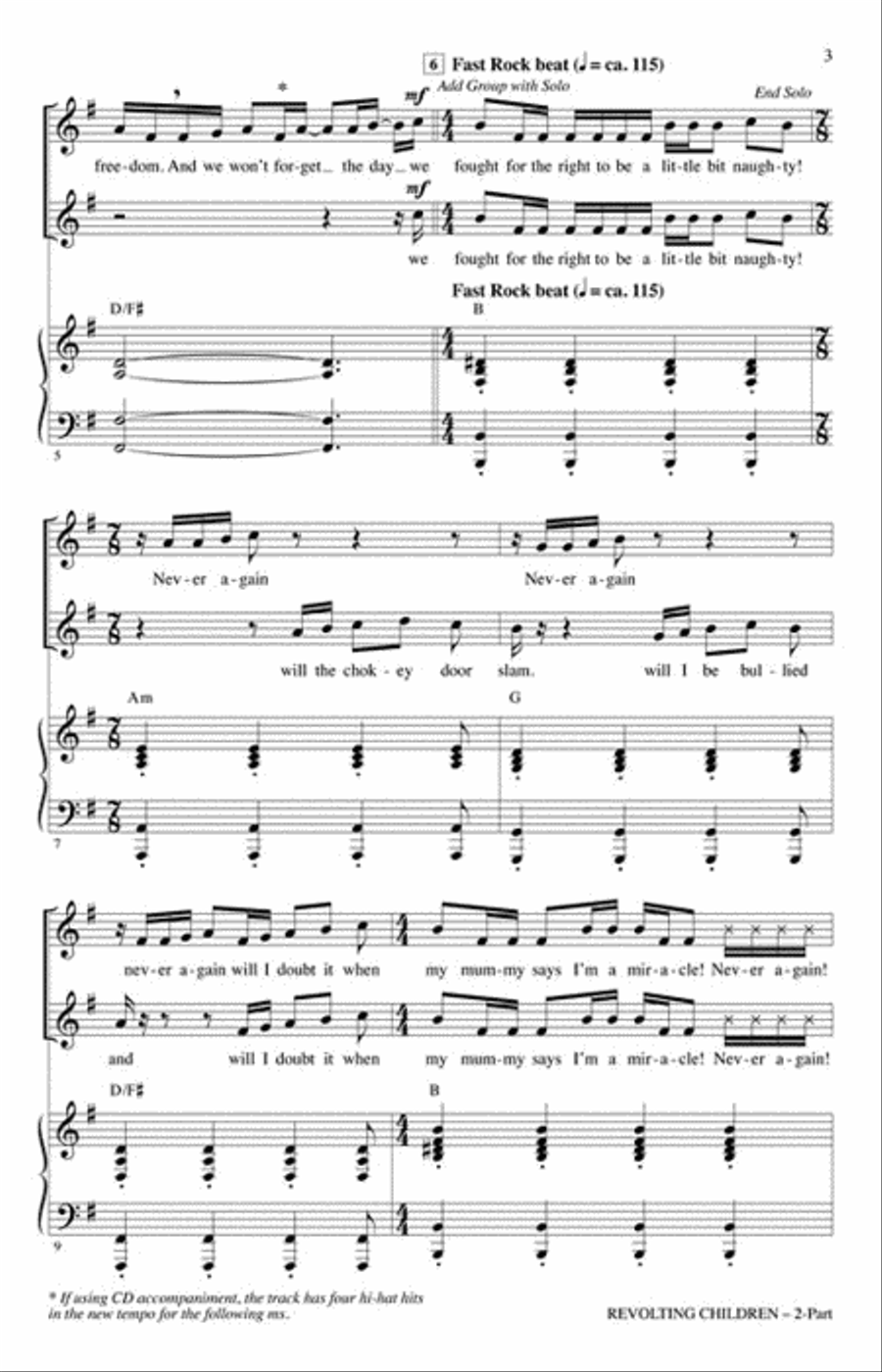 Revolting Children Revolting Children 2-Part scores gallery preview page 3