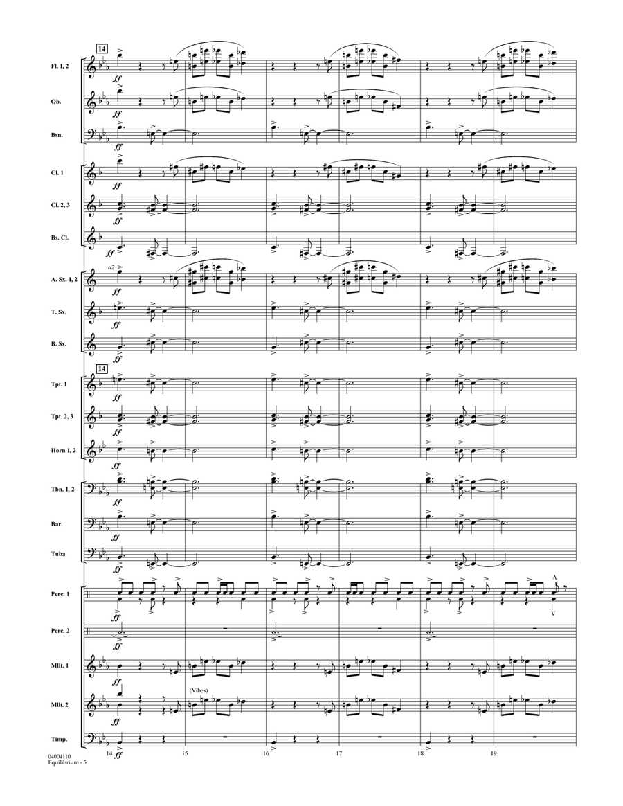 Equilibrium - Conductor Score (Full Score) Concert Band scores gallery preview page 5