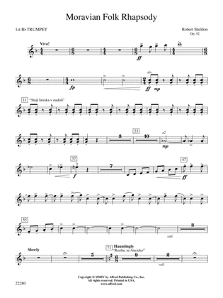 Moravian Folk Rhapsody: 1st B-flat Trumpet