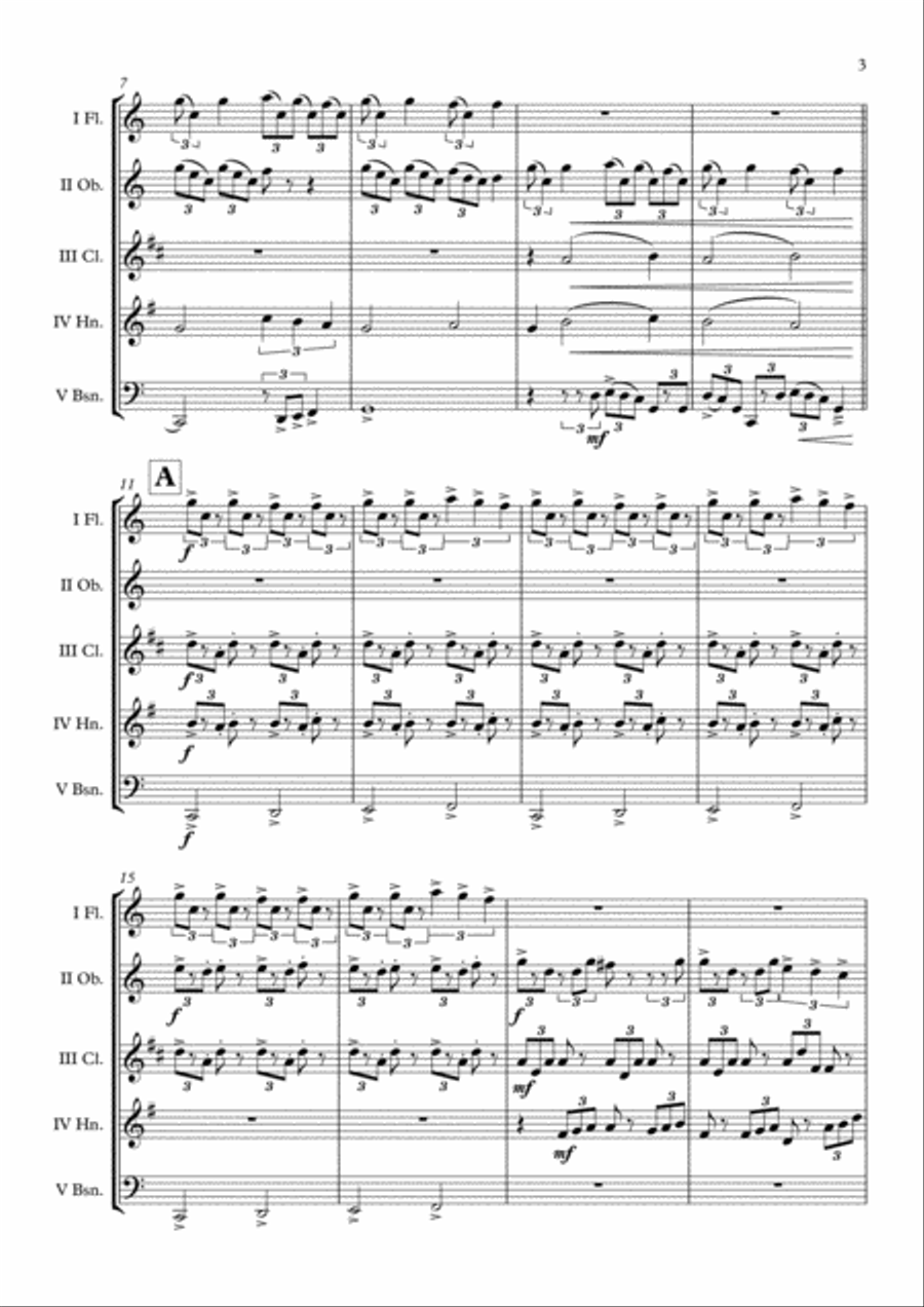 Flying Woodwind Quintet scores gallery preview page 4