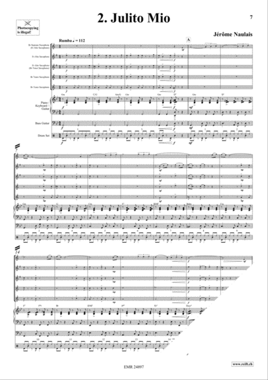 Play With Your Band Volume 3 Saxophone Quintet scores gallery preview page 5