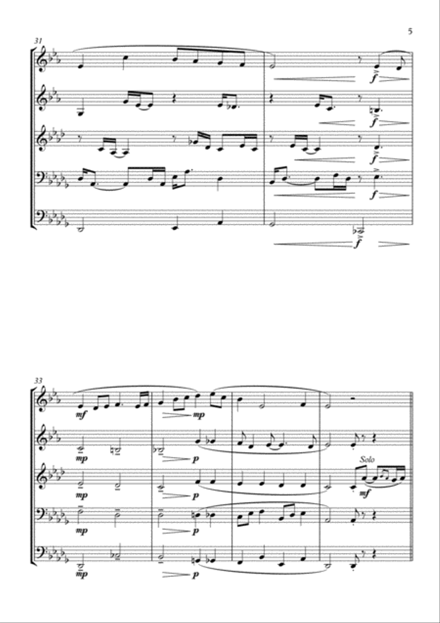 The Christmas Song (Chestnuts Roasting On An Open Fire) Horn scores gallery preview page 6