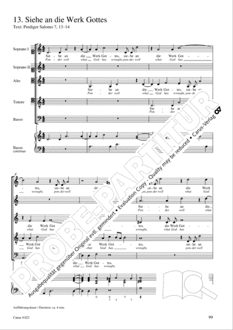 Schein: Israelsbrunnlein. Fontana d'Israel. Complete edition Choir scores gallery preview page 106
