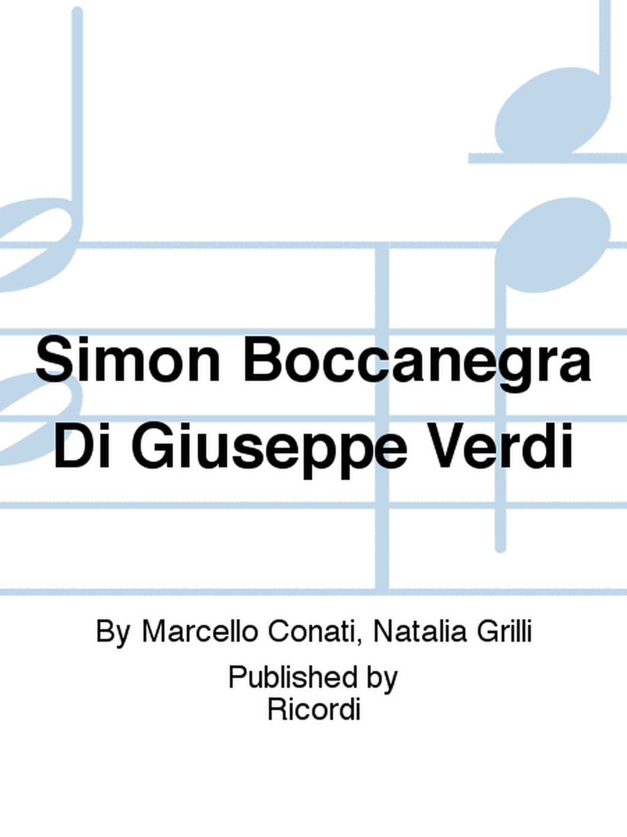 Simon Boccanegra Di Giuseppe Verdi