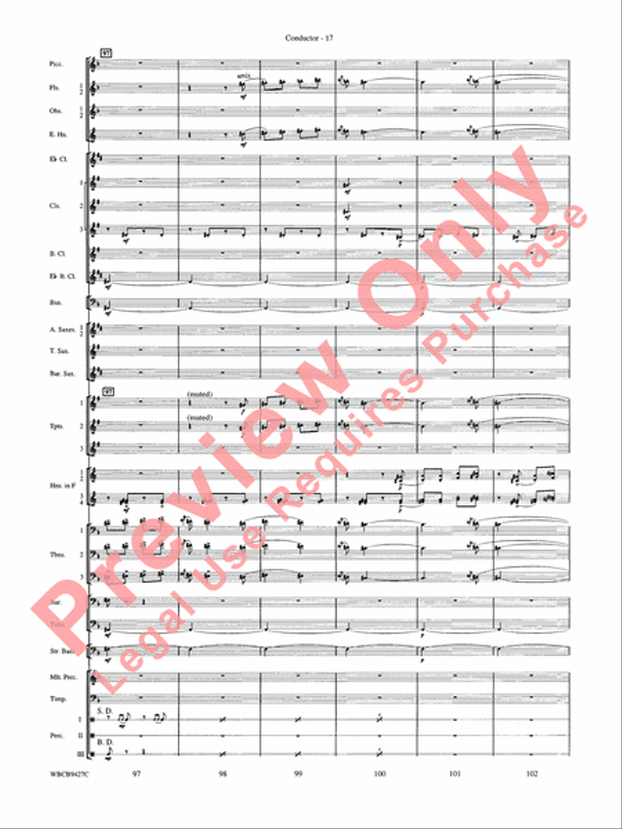 An American in Paris Concert Band scores gallery preview page 19