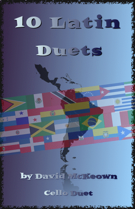 Book cover for 10 Latin Duets, for Cello