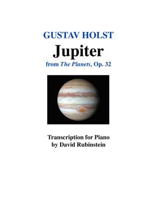 Book cover for Jupiter - piano transcription