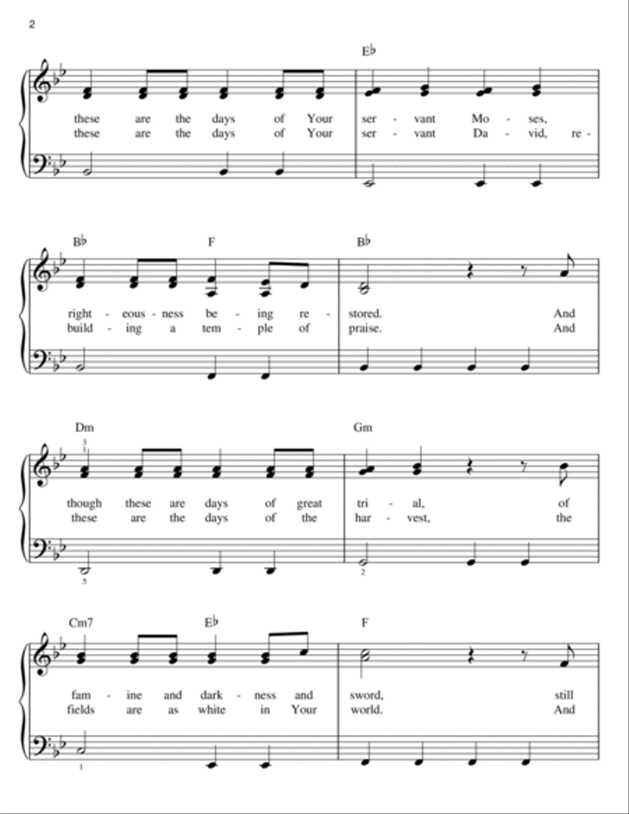 Days Of Elijah Easy Piano scores gallery preview page 2